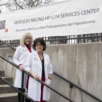 Advanced practice registered nurses Dedra Hayden and Whitney A. Nash are director and founding director of the Kentucky Racing Health Services Center. The Center provides racetrack workers with a rare level of care continuity.
