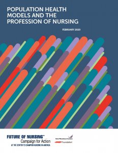 cover of Population Health Models and the Profession of Nursing report