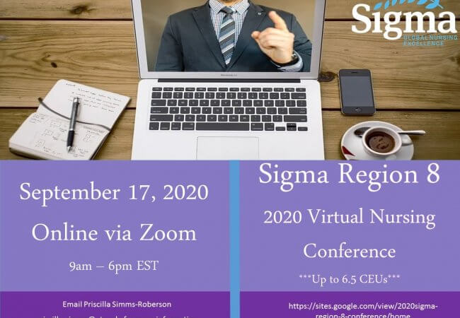 1-day Sigma Region 8 Virtual Conference on Thursday, September 17, 2020